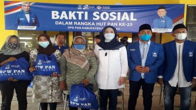 Hj Desy Ratnasari Tebar Baksos HUT PAN Ke-23 di Indramayu