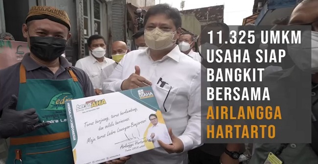 11.325 UMKM UsAHA Siap Bangkit Bersama Airlangga Hartarto