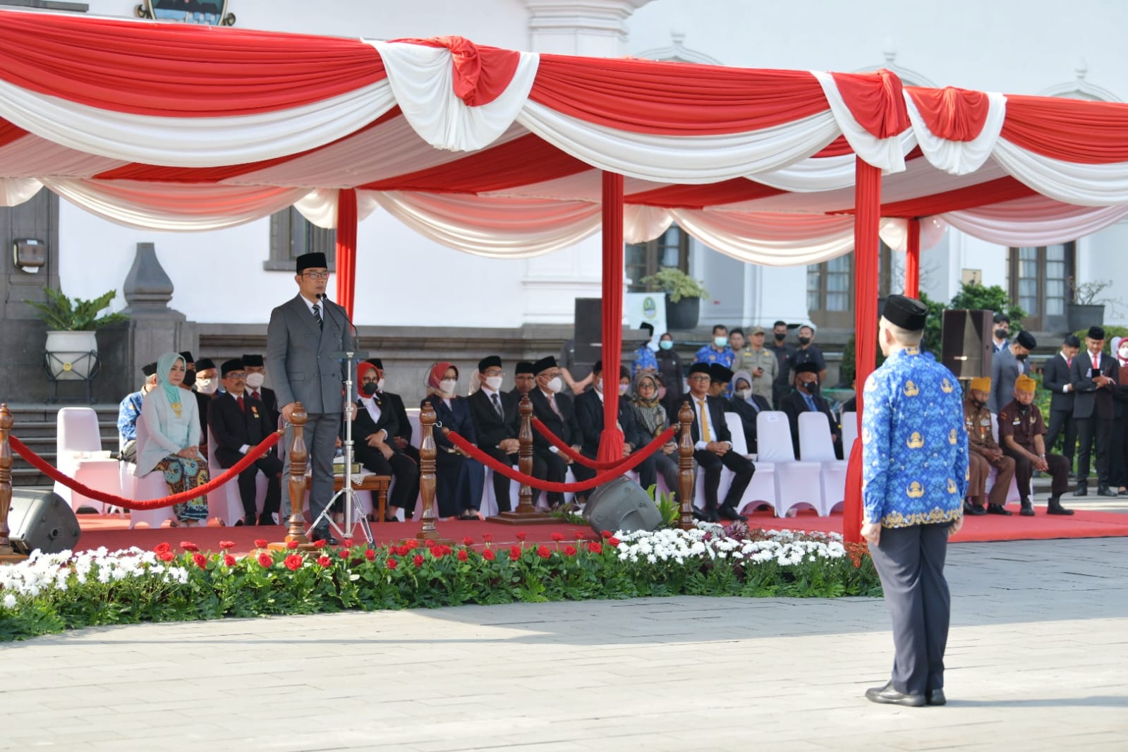 Ridwan Kamil Pimpin Upacara Bela Negara Tingkat Jabar
