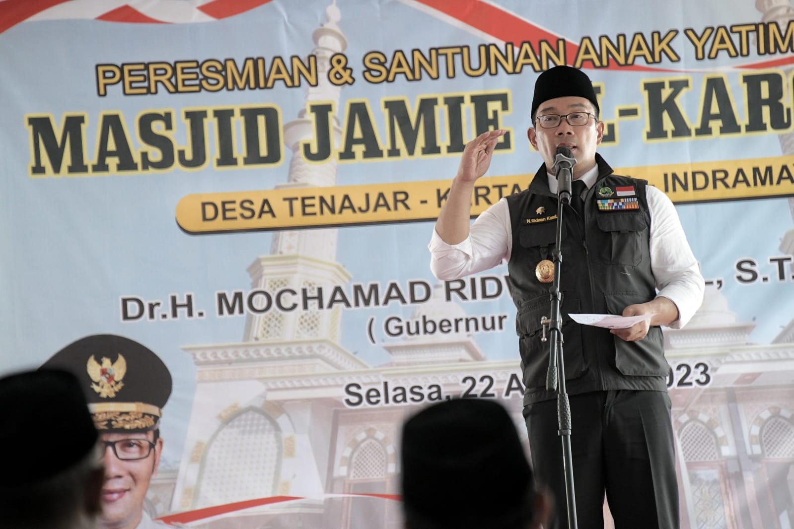 Gubernur Resmikan Masjid Jami Al Karomah di Desa Tenajar Kabupaten Indramayu